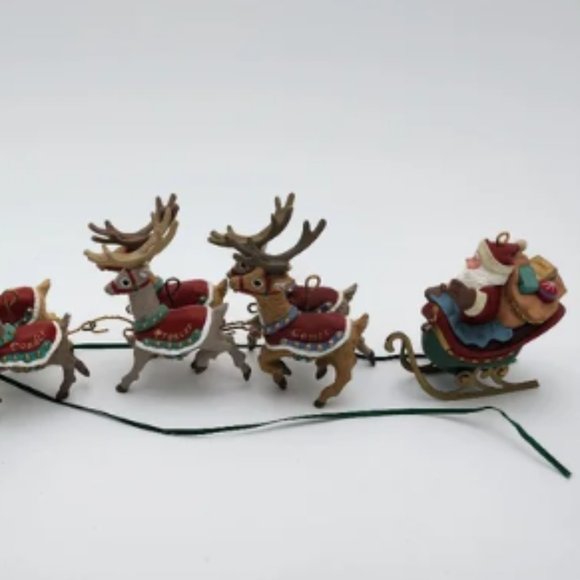 Santa and His Reindeer Collection Hallmark Ornaments - Picture 5 of 14